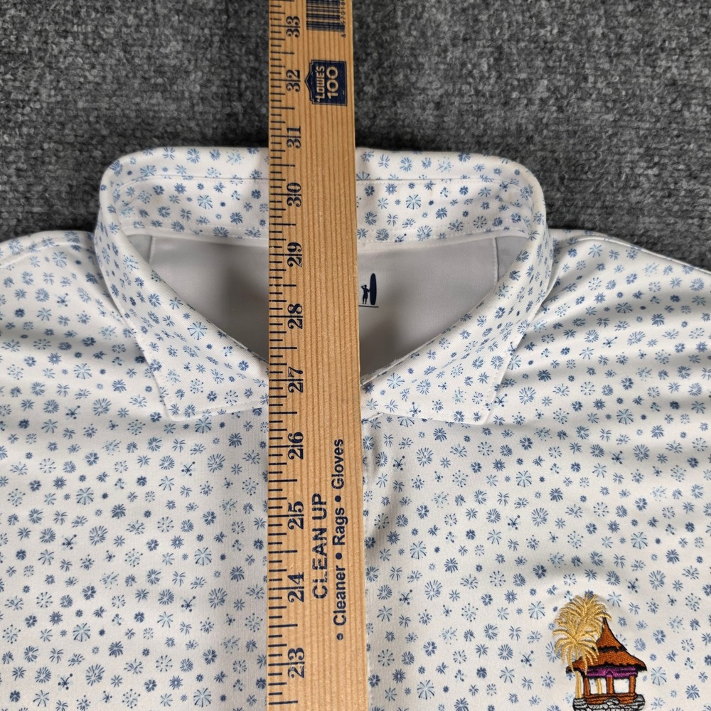 Bali Hai Johnnie-O Sparkler Polo Mens L Lake Blue Performance Golf JMPO100280 - Picture 5 of 8